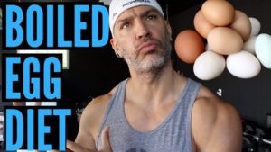Egg diet meal plan showing boiled eggs with low carb vegetables for weight loss